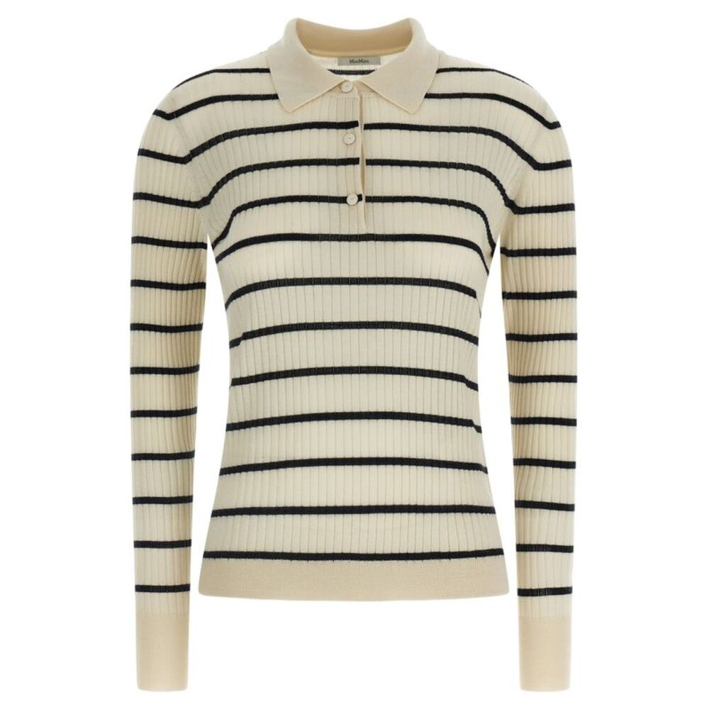 Max Mara Blue Cashmere Polo Women's Shirt